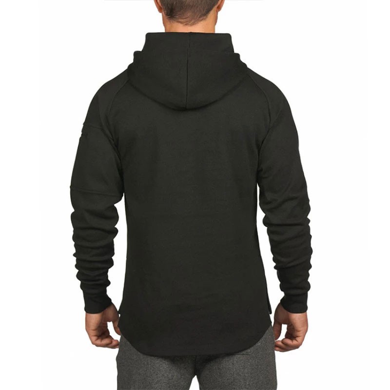 AGEKUSL Áo khoác thể thao Nam Chạy bộ Dài tay Áo Hoodies Áo khoác Sweatshirt Slim Fit Nam Gym Training Áo thun