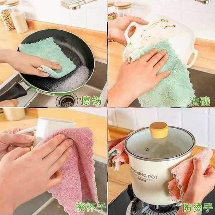 Set 10 khăn 2 lớp siêu thấm hút