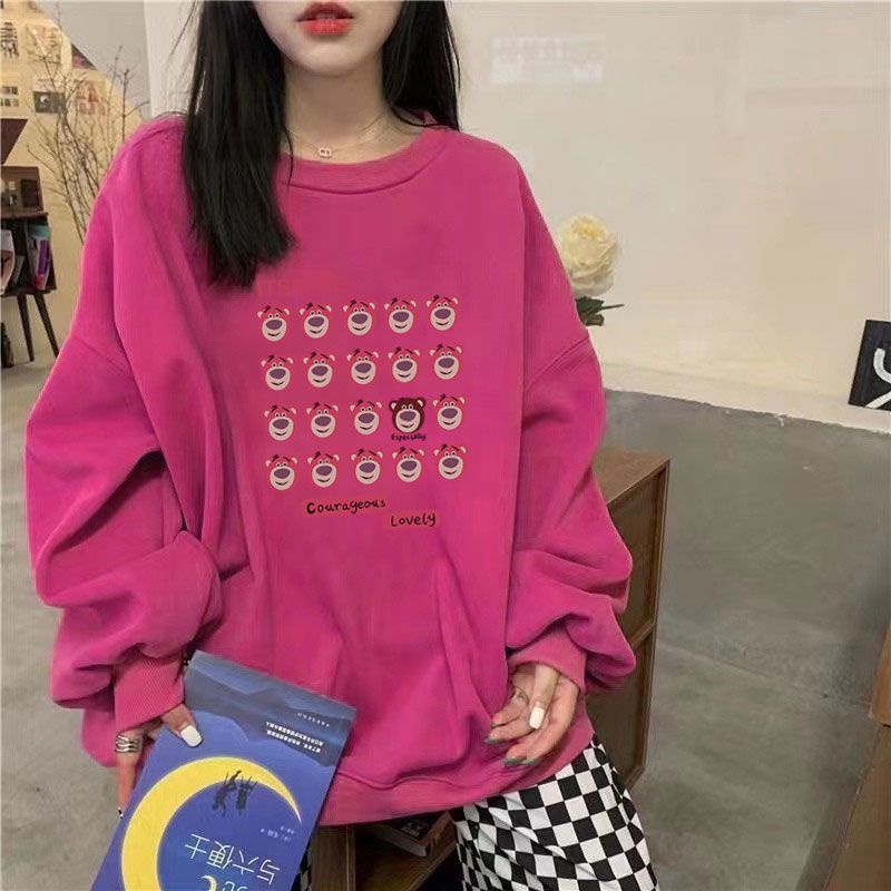 Áo Khoác Sweater Mỏng Dáng Rộng In Họa Tiết Trái Cây Màu Sắc Thời Trang Xuân Thu Cho Nữ
