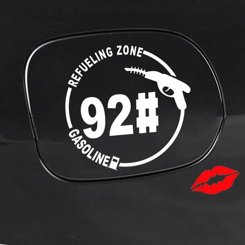 Miếng Dán Trang Trí Nắp Bình Xăng Xe Hơi Họa Tiết Chữ Come on Gun Cá Tính 92#Thêm 95 tuổi#Thêm 98#Xăng Phản Chiếu Sáng Tạo