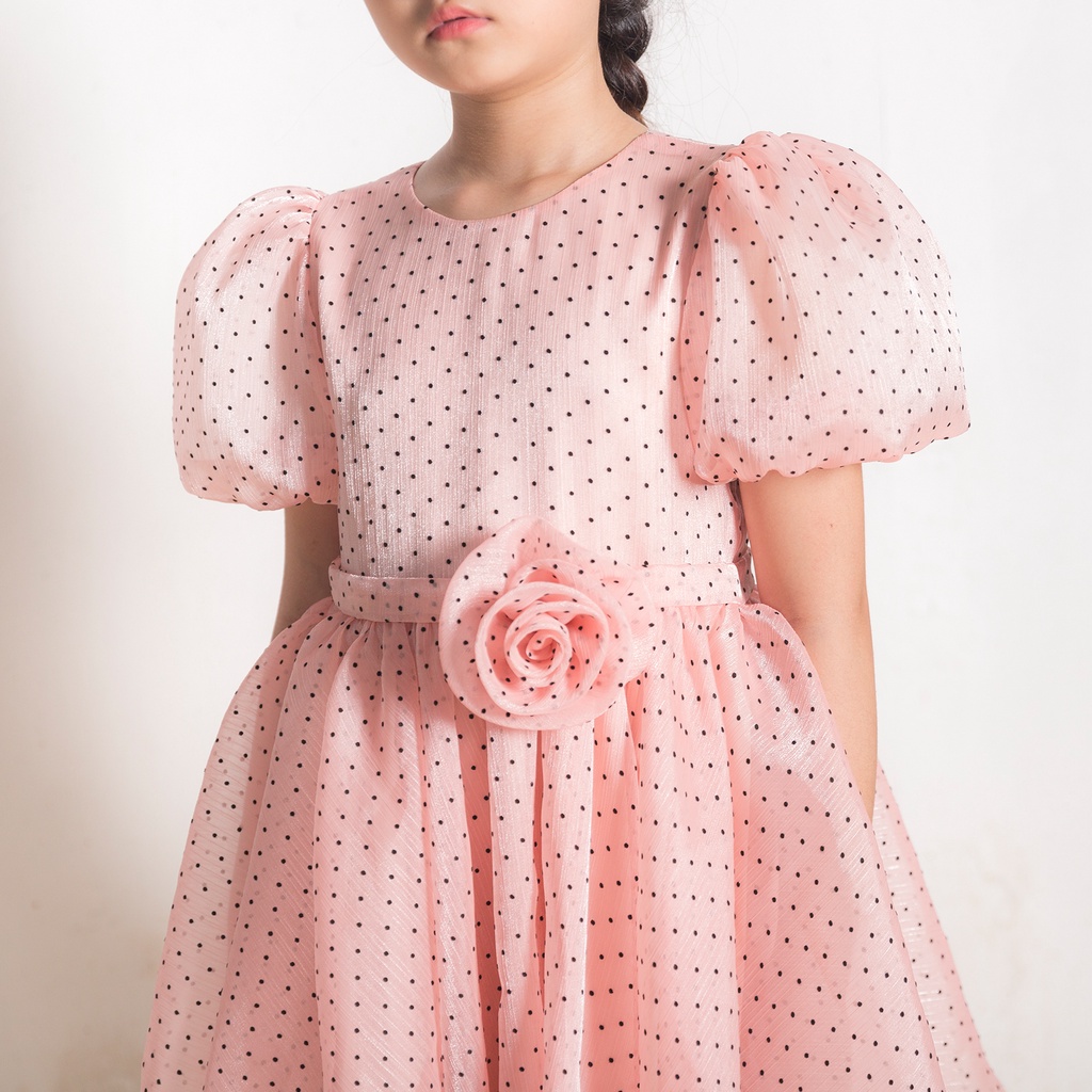 Đầm công chúa thiết kế Jookyli cổ tròn, tay bồng xinh xắn 48G0784