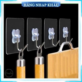 ⚡Combo 5 móc dán tường siêu dính siêu chắc treo đồ chịu lực 10kg mini trong suốt⚡