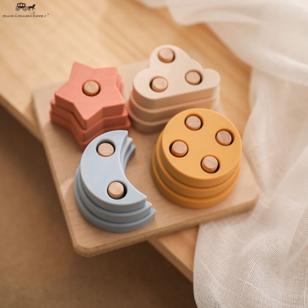Bộ Dồ Chơi Giáo Dục Silicone MAMIMAMIHOME Món Quà Tương Tác Giáo Dục Sớm Dành Cho Trẻ Em 3D 1 CÁI
