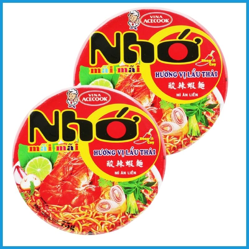 Nhớ Mãi Mãi Hương Vị Mì Lẩu Thái Tôm thùng 12 tô x84g MMLTT01