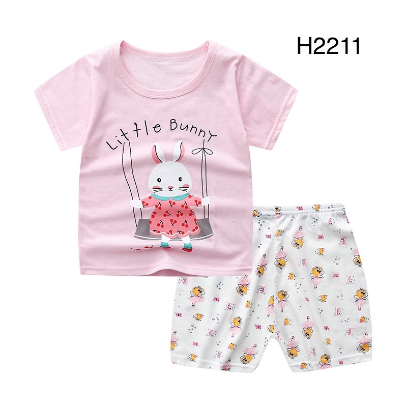 Bộ quần áo cho bé mùa hè 100% chất cotton