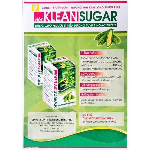 Viên Đường Huyết Thảo Mộc Klean Sugar Royal Gold