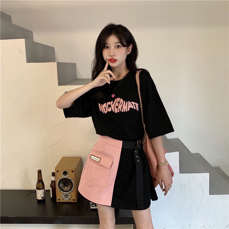 Set váy nữ hai món IELGY tay ngắn cá tính thời trang