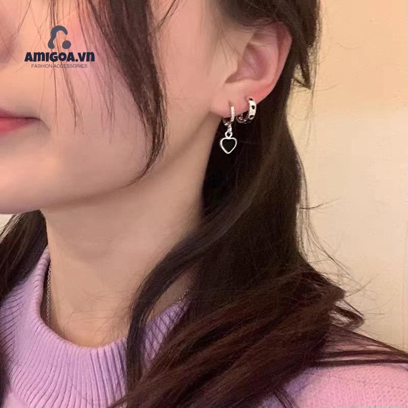 ✨✨Set 6 Khuyên Tai Hình Trái Tim Phong Cách Hàn Quốc