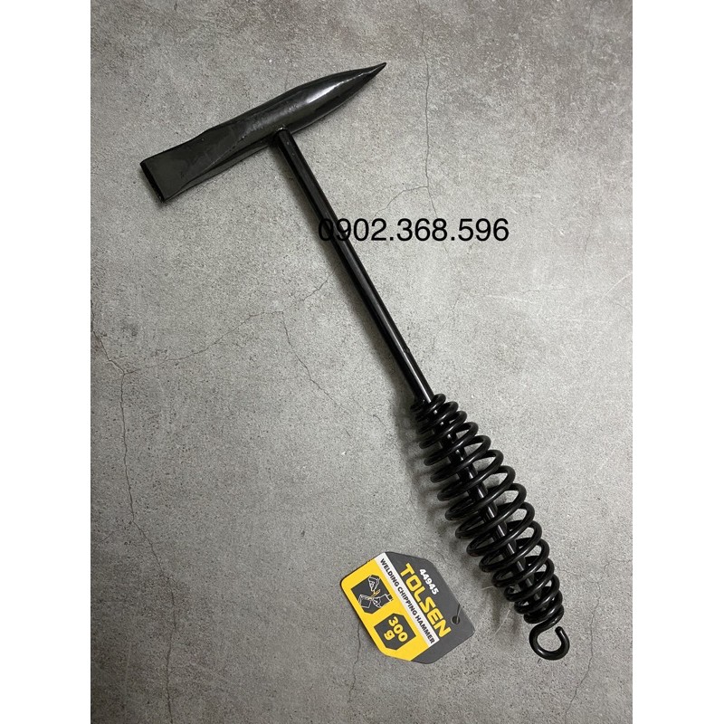 Búa gỏ xỉ hàn tay cầm lò xo xoắn giảm độ rung bớt tê tay Tolsen (Công Nghiệp) 44945