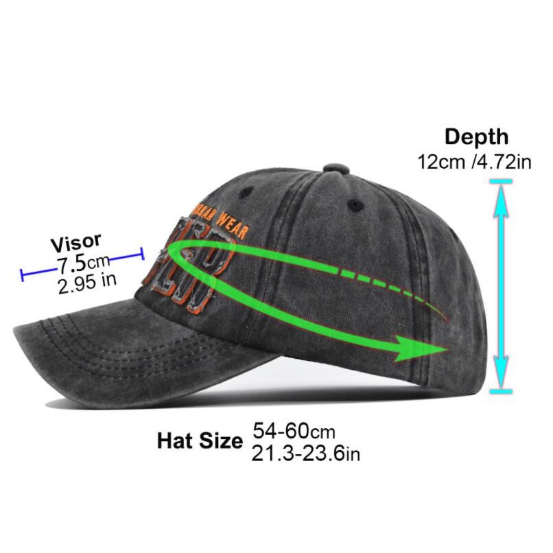 Mũ lưỡi trai cotton phối hình thêu cổ điển cá tính cho nam nữ