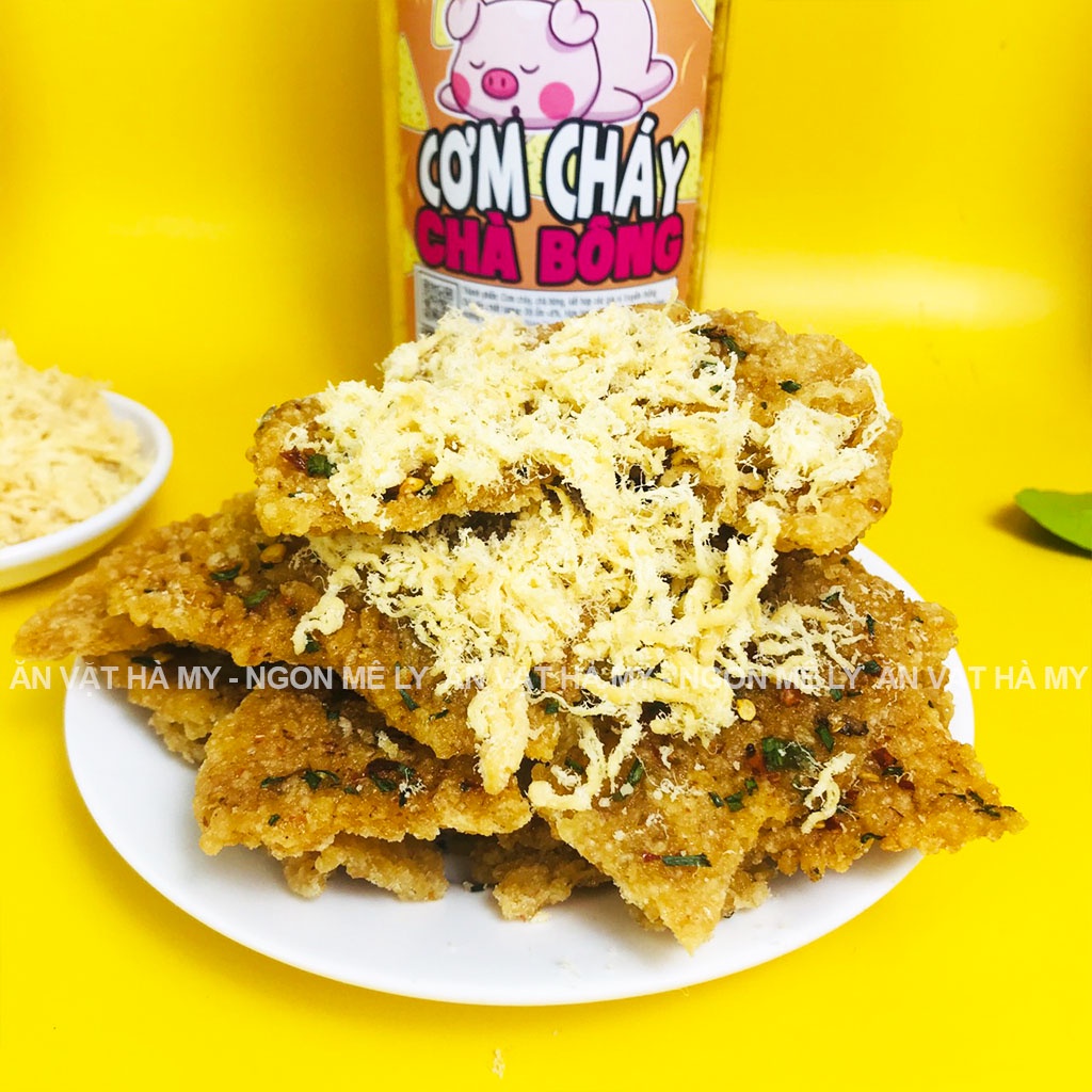 Cơm cháy chiên mắm lắc Chà Bông 300g đồ ăn vặt Hà My