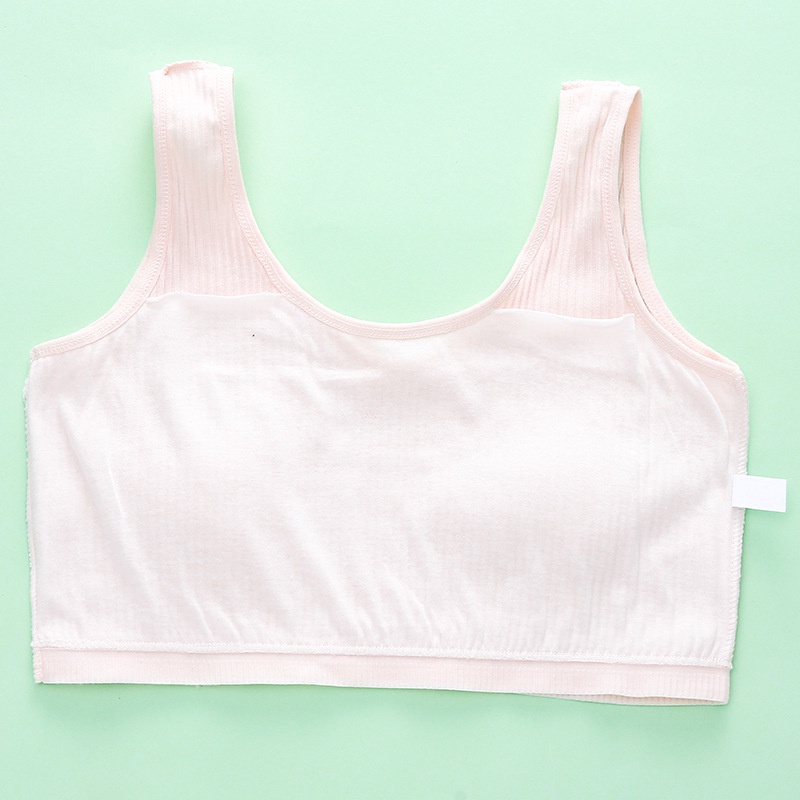 Áo lót cotton màu trơn thích hợp cho bé gái độ tuổi dậy thì