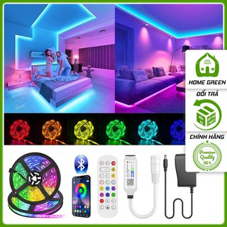 Đèn Led dây RGB 5050 nháy theo nhạc điều khiển bằng App điện thoại qua Bluetooth + remote dài 3m, 5m, 10m