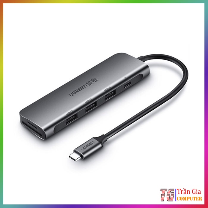 Cáp chuyển USB Type C ra 3 cổng USB 3.0 + SD/TF + PD Ugreen 50598