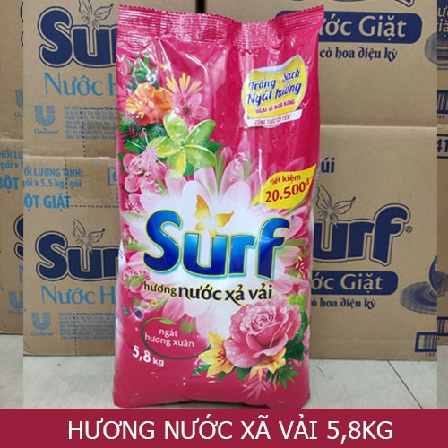 Bột giặt Surf hương Nước xả vải 5.8kg