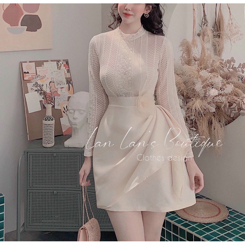 Váy ren hoạ tiết