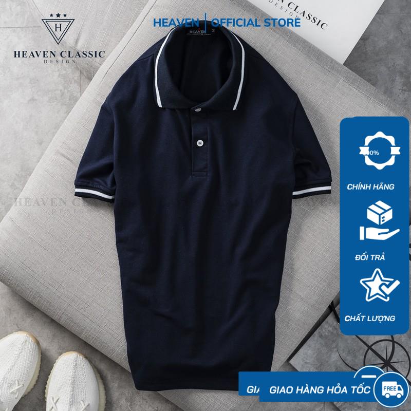 Áo polo nam viền cổ và tay màu tím than hàng may kĩ cao cấp,vải cotton mềm mịn
