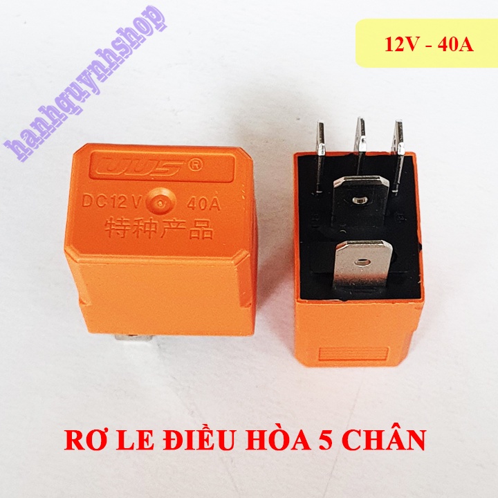 Rơ le điều hòa ô tô 5 chân 12V 40A hoặc 24V 40A màu cam loại 1 (giá bán 1 cái)