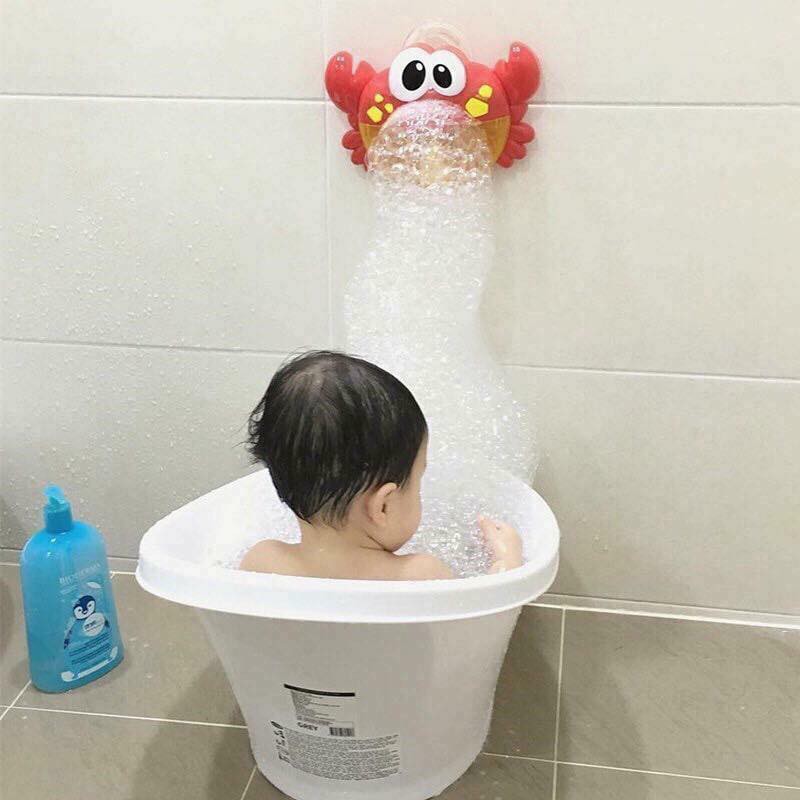 Cua thổi bong bóng tạo hứng thú khi tắm cho bé 25x16x9cm (ảnh thật)