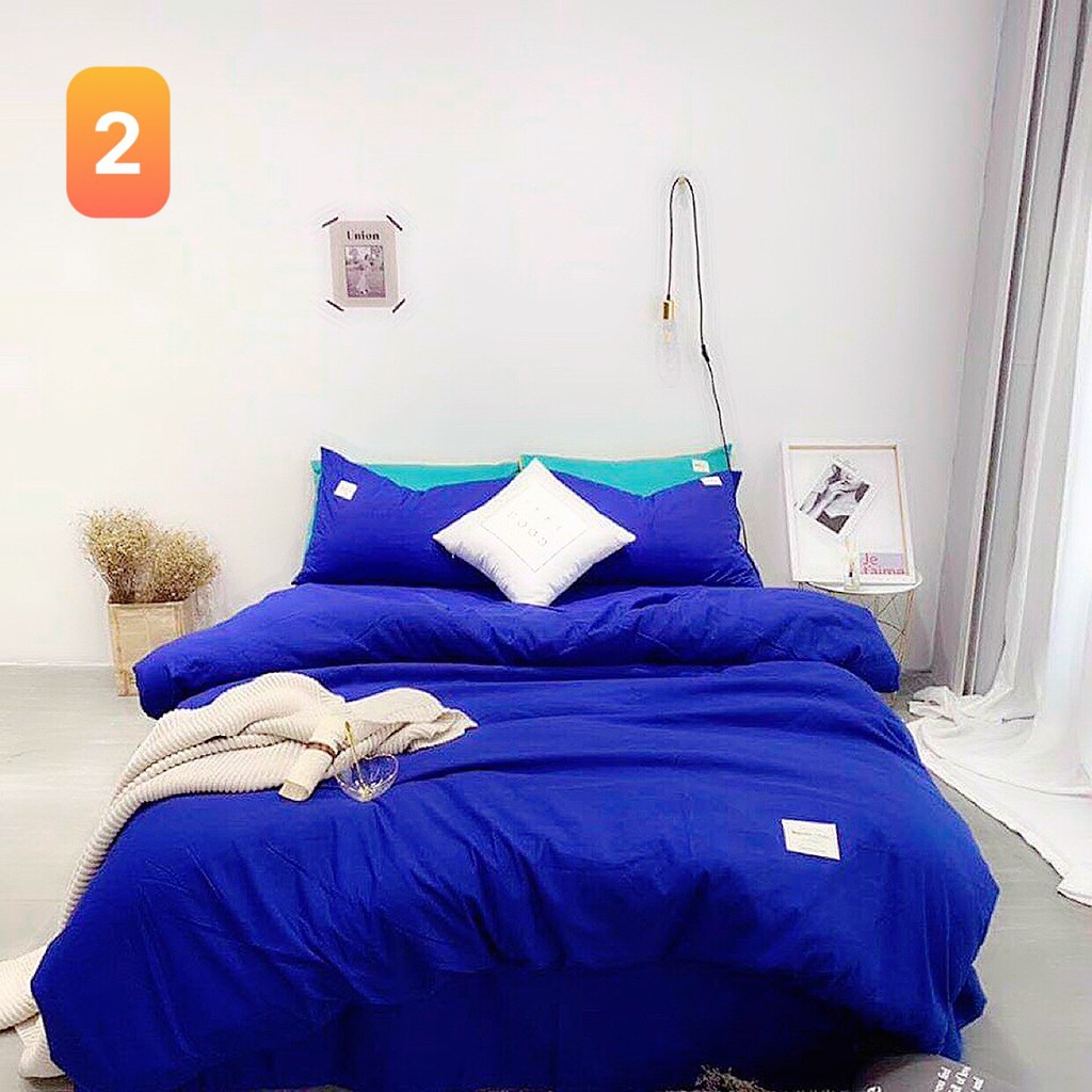 [HN - Ship Hỏa Tốc] Vỏ Chăn Ga Gối Màu Trơn Bộ 4 Món Chất Liệu Cotton - MS 06 | BigBuy360 - bigbuy360.vn