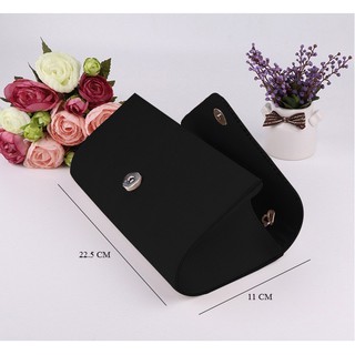 Ví Clutch V Dự Tiệc - Màu Đen [+ 3 Tất]