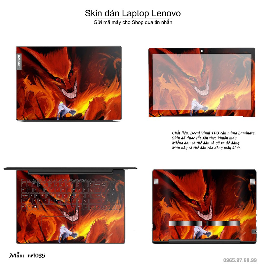 Skin dán Laptop Lenovo in hình Naruto _nhiều mẫu 2 (inbox mã máy cho Shop)