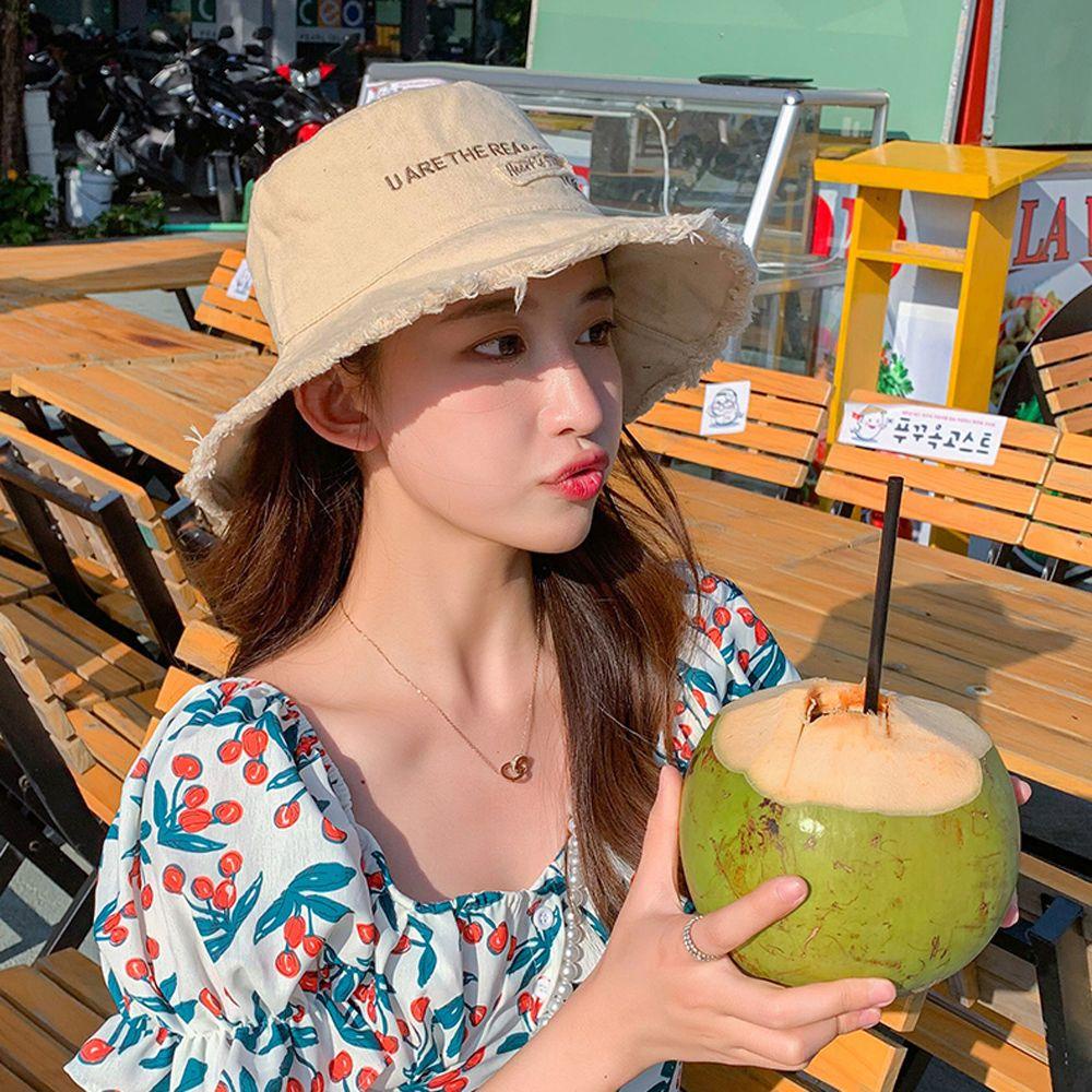 Nón Bucket Cotton Nhiều Màu Sắc Phong Cách Hàn Quốc Thời Trang Cho Nữ