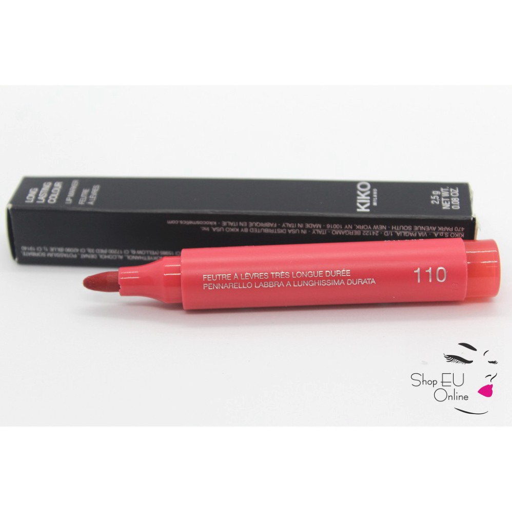 htn Bút giả xăm môi Kiko - Long Lasting Colour Lip Marker- lì 10 giờ