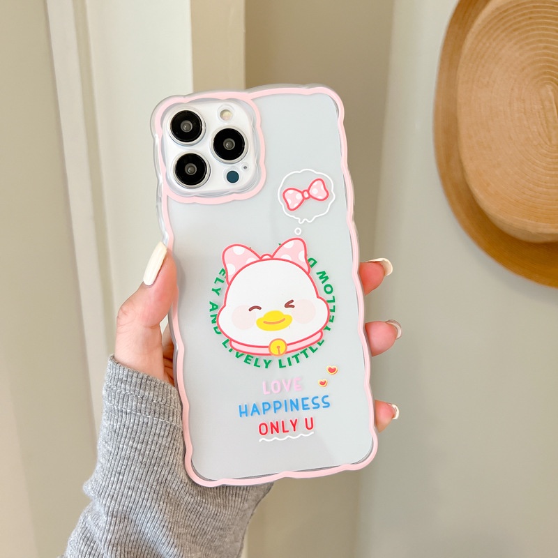 Ốp lưng iphone Ốp Điện Thoại Silicon Trong Suốt Hình Vịt Hoạt Hình Cho Iphone 13Pro xs xr 11 6 7 8 xs-14 Dinuo case