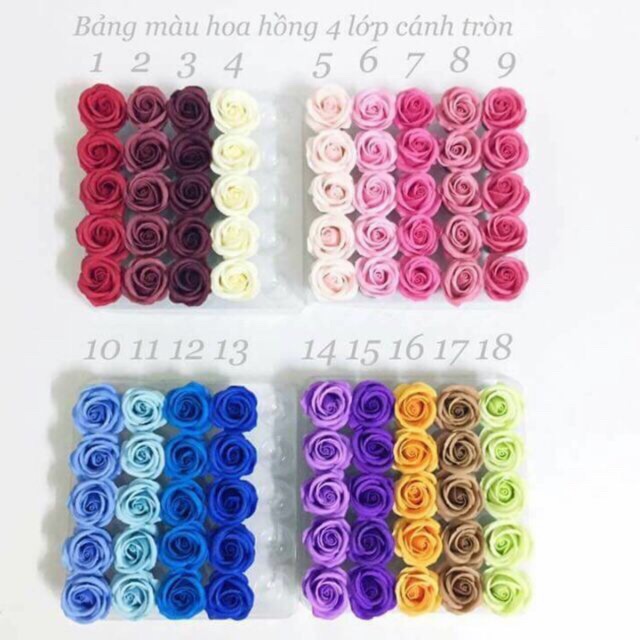 Sỉ đầu bông hoa sáp 4 lớp-sẵn số lượng cực lớn - HN