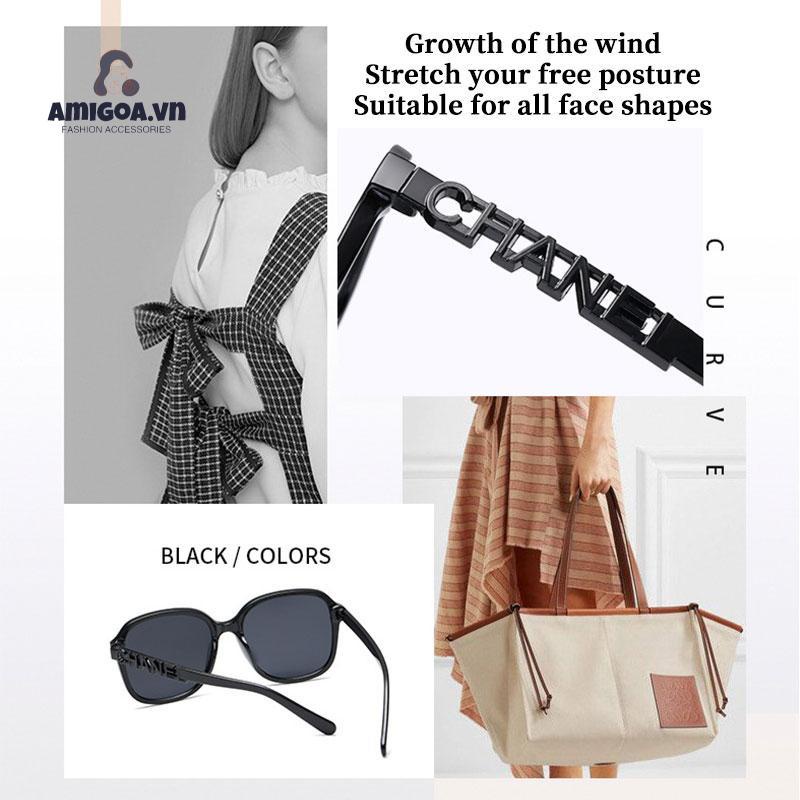 Kính Mát Gọng Vuông Lớn Phong Cách Retro Cá Tính