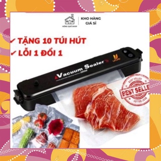 Máy Hút Chân Không Thực Phẩm Kèm Hàn Miệng Túi Vacuum Sealer ( tặng 10 túi hút ) hoanghongque899357