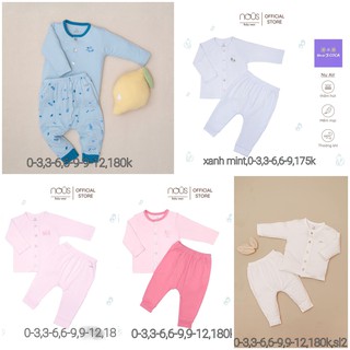 Bộ quần áo dài tay Nous cài thẳng, chất liệu NU petit,Nu air