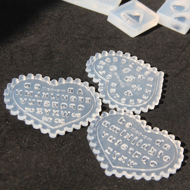 [Hàng mới về] Khuôn silicon đúc hình chữ cái làm đồ trang trí móng tay DIY