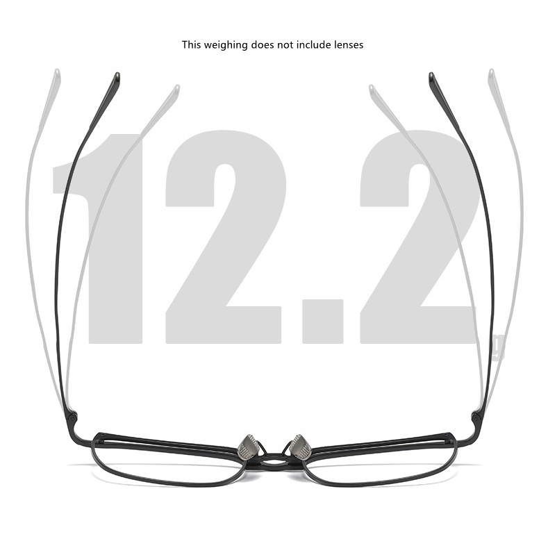 Kính Mát Gọng Vuông 148mm Bằng Titan Co Giãn Đa Năng Cho Nam