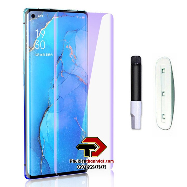 Tấm kính cường lực trong suốt full keo UV OPPO Reno4 Pro