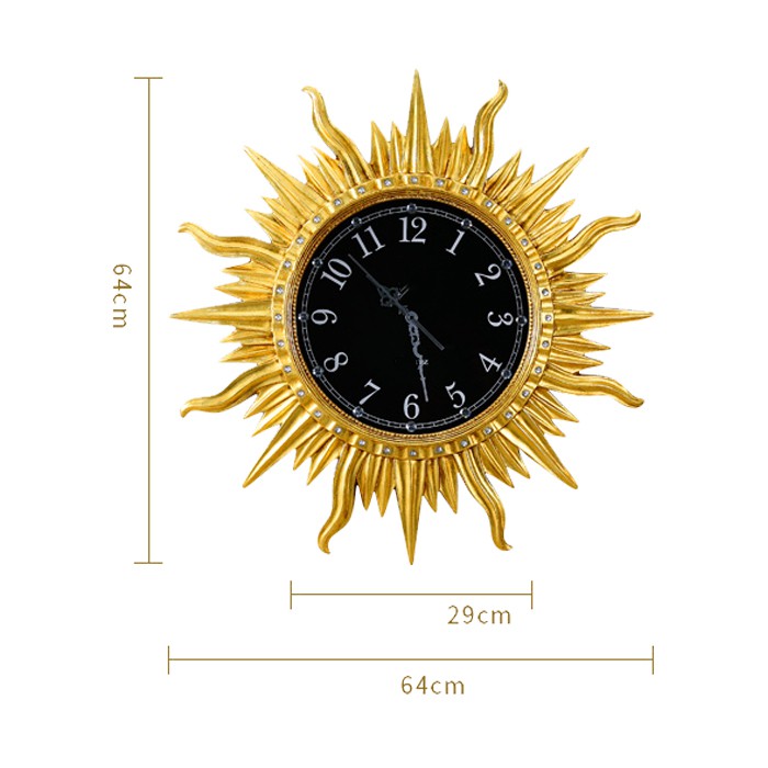 Đồng hồ treo tường trang trí hoa mặt trời cỡ lớn (KT 64 x 64cm)