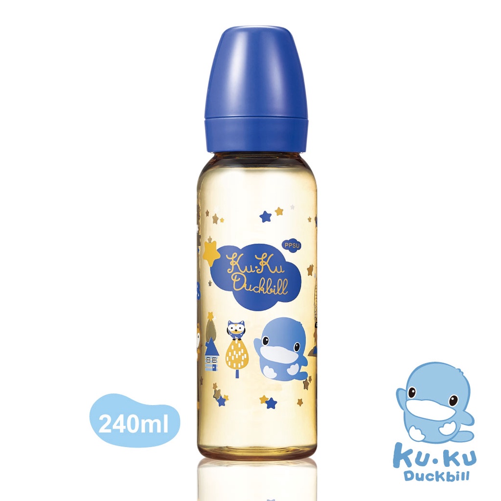Bình sữa cổ thường bằng nhựa PPSU KU.KU Duckbill KU5855 - 240ml