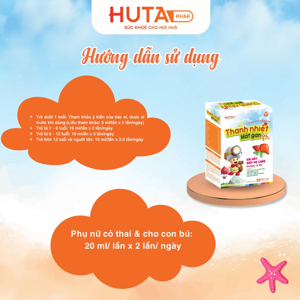 Thanh nhiệt mát gan HUTA PHAR  giải độc gan, ngùa rôm sảy, dị ứng