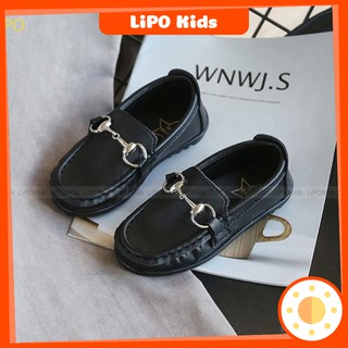 Giày cho bé , giày lười đính khuy cho bé trai - gl045
