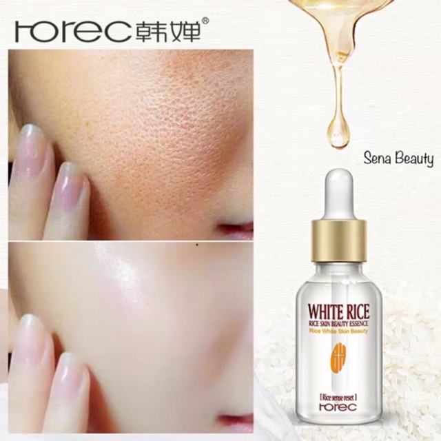 Serum dưỡng trắng da Rice White Skin Beauty Của Rorec Senabeauty