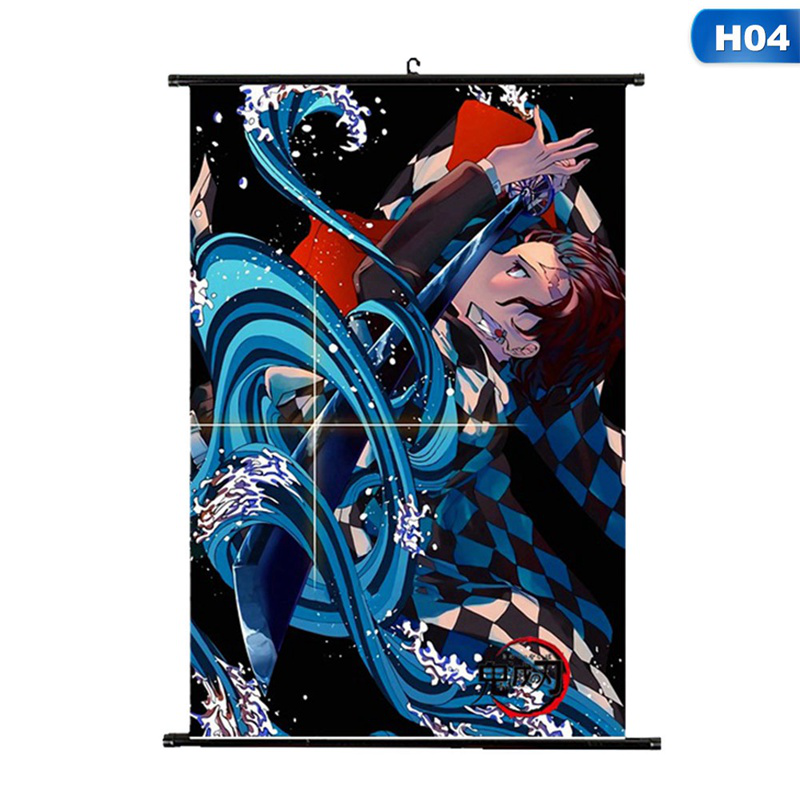 flowersqueen Tấm Áp Phích Treo Tường Trang Trí Nội Thất Hình Anime Xinh Xắn