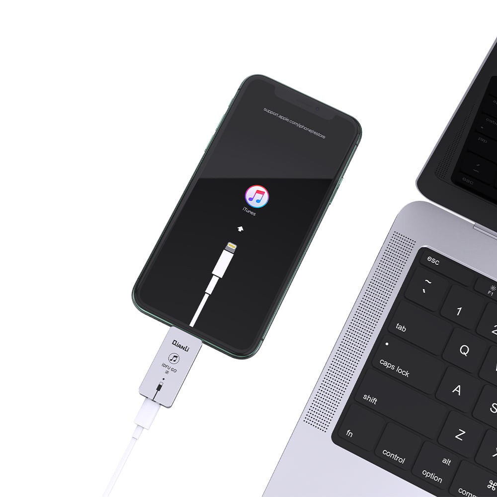 iDFU Go2 đầu nối kích hoạt iPh.one, iP.ad vào chế độ Restore Mode và DCSD đổi thông tin ổ cứng