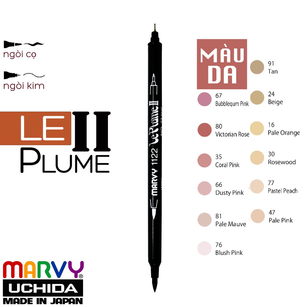 Bút Lông Hai Đầu Marvy Uchida 1122 Tone Da