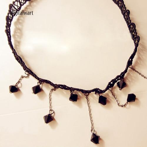 Vòng cổ choker phối ren đính đá sành điệu cho nữ | BigBuy360 - bigbuy360.vn