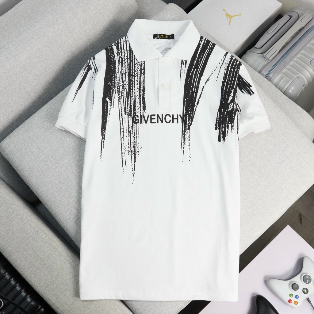 Áo thun nam boy phố polo tay ngắn phối đai vai vải đẹp co giãn mẫu mới cao cấp AHFASHION