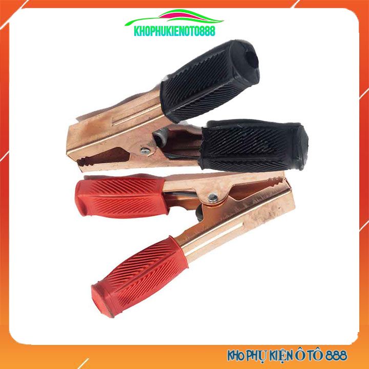 Bộ 2 kẹp ắc quy câu bình acquy ô tô loại to 17x13x5cm 1 đỏ 1 đen