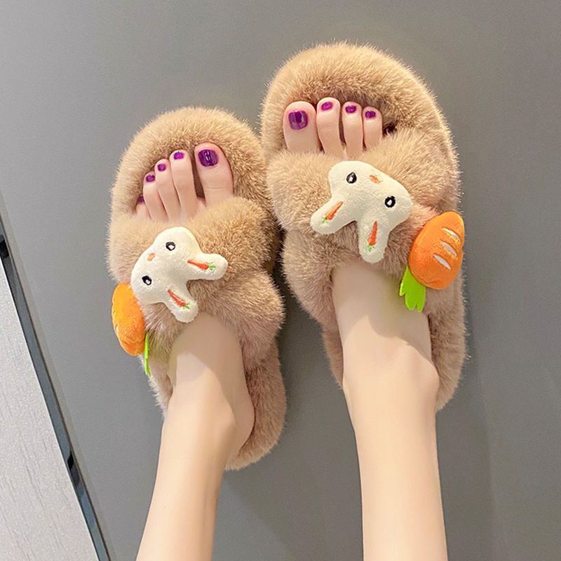 Dép Đi Trong Nhà Đế Bằng Họa Tiết Hoạt Hình Dễ Thương