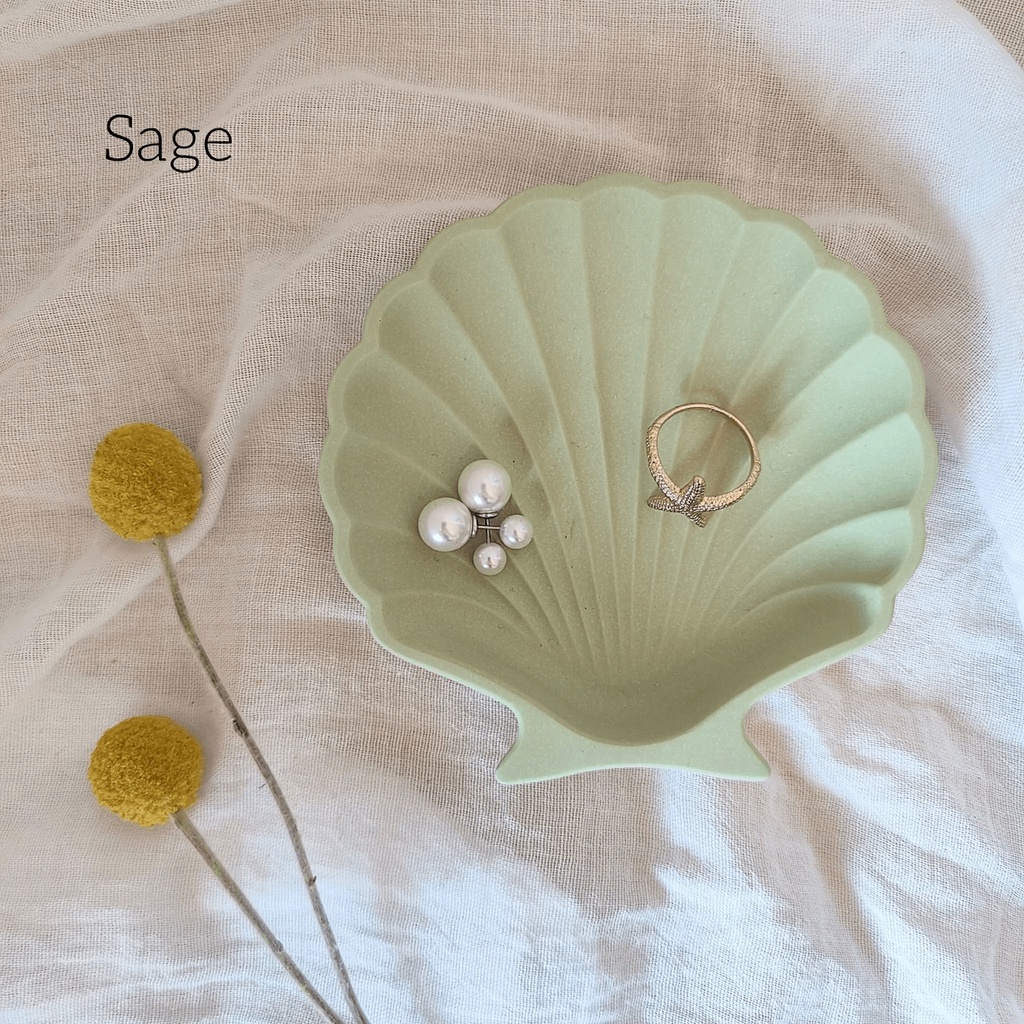 Đế Lót Ly MESMERIC Decor Khay Đựng Nến Thơm Vỏ Sò Trang Trí Quà Tặng