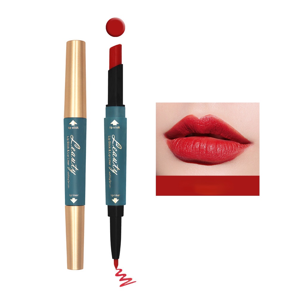 Son Môi Kiêm Bút Kẻ Viền Môi Handaiyan Thiết Kế Hai Đầu Chống Thấm Nước Lâu Trôi Với 6 Màu Lựa Chọn